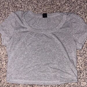 SHEIN Heather Gray Crop Top